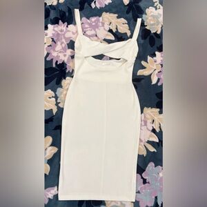 Chic Cream Backless Dress